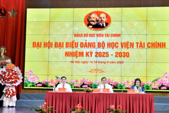 Đảng bộ Học viện Tài chính tổ chức Đại hội nhiệm kỳ 2025-2030 với phương châm “Đoàn kết, kỷ cương, đổi mới, sáng tạo, phát triển”. (Ảnh: ĐĂNG KHOA)