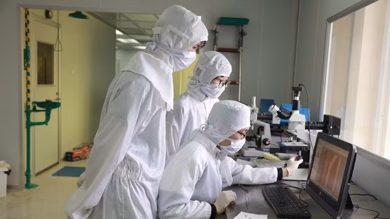 Phòng sạch thuộc Trung tâm Nano và Năng lượng, khoa Vật lý, Trường đại học Khoa học Tự nhiên, Đại học Quốc gia Hà Nội (Ảnh: HUS)