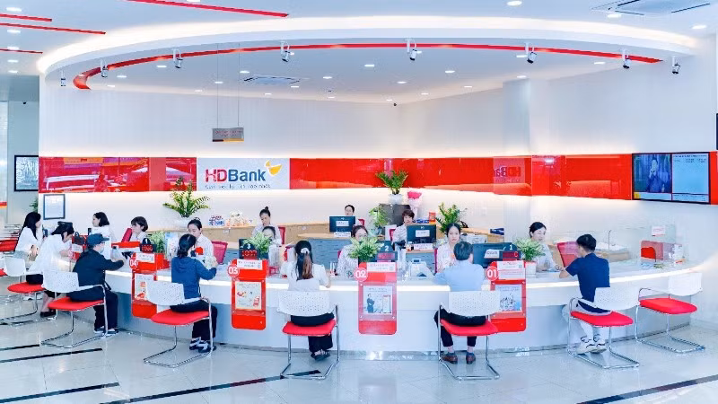 Phòng giao dịch của HDBank.