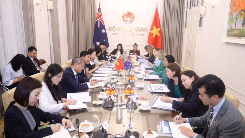 Đối thoại Quan chức cấp cao Việt Nam-Australia lần thứ hai. (Ảnh: TTXVN)
