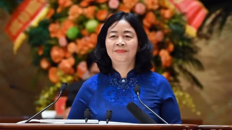 Đồng chí Bùi Thị Minh Hoài, Ủy viên Bộ Chính trị, Bí thư Trung ương Đảng, Chủ tịch Ủy ban Trung ương Mặt trận Tổ quốc Việt Nam. (Ảnh: Báo Nhân Dân)