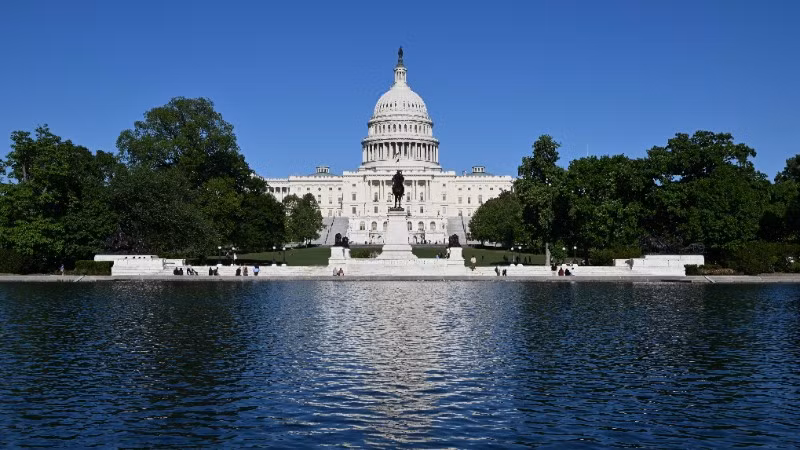 Tòa nhà Quốc hội Mỹ tại Washington, D.C. (Ảnh: THX/TTXVN)