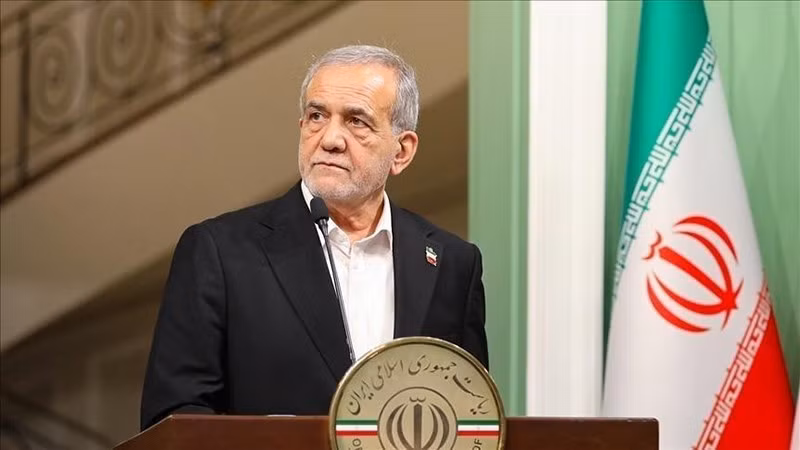 Tổng thống Iran Masoud Pezeshkian. (Ảnh: AA)