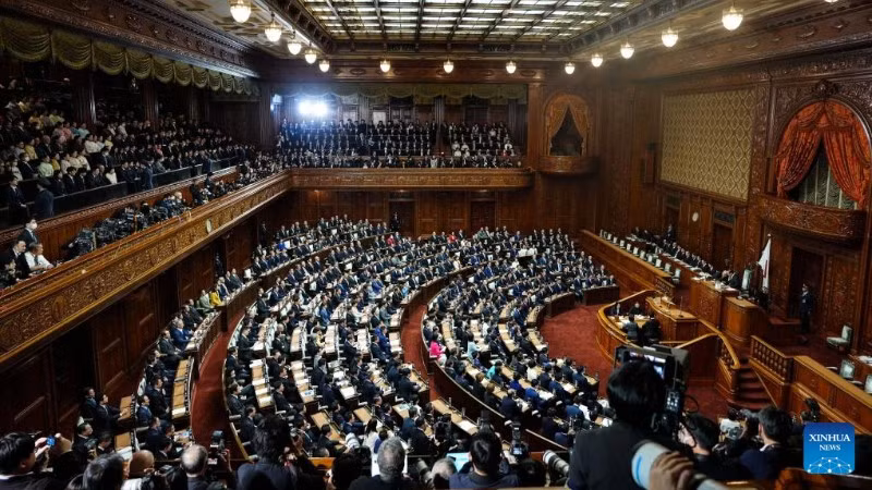Phiên họp toàn thể của Hạ viện Nhật Bản ở Tokyo, Nhật Bản, ngày 23/1/2026. (Ảnh: Xinhua/Jia Haocheng)