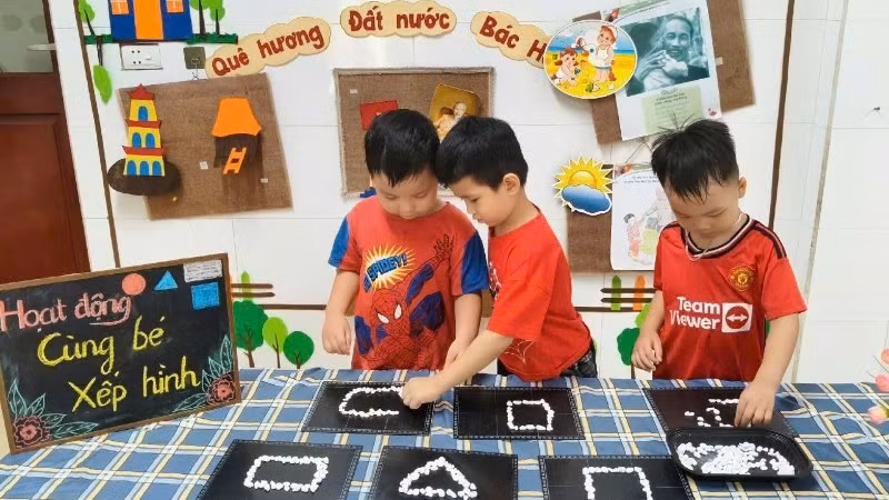 Hoạt động giáo dục tại Trường mầm non Đại Đồng 2, xã Đại Đồng, tỉnh Bắc Ninh.