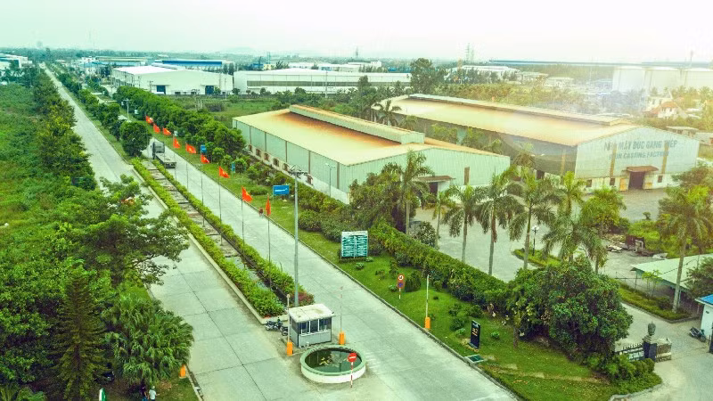 Khu công nghiệp sinh thái Nam Cầu Kiền (thành phố Hải Phòng). (Ảnh: HỒNG ĐIỆP)