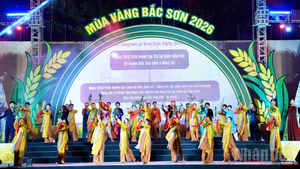 Khai mạc Lễ hội Mùa vàng Bắc Sơn năm 2026. (Ảnh: QUỐC ĐẠT)