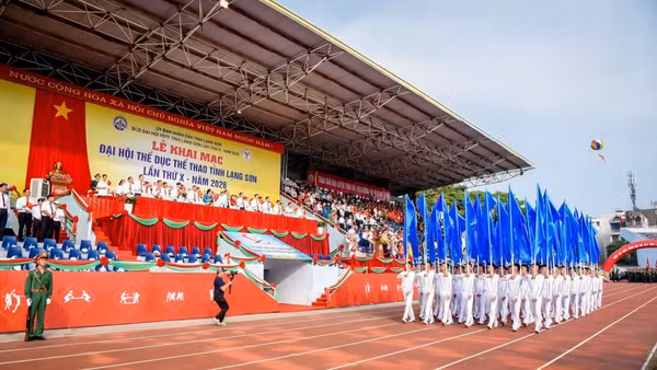 Khai mạc Đại hội Thể dục thể thao tỉnh Lạng Sơn lần thứ X năm 2026. (Ảnh: MINH ĐỨC)