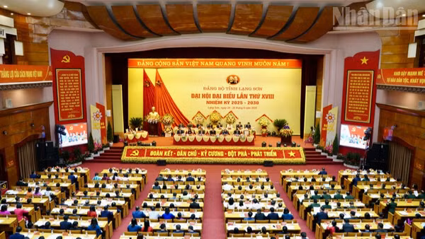 Quang cảnh phiên trù bị Đại hội đại biểu Đảng bộ tỉnh Lạng Sơn lần thứ 18, nhiệm kỳ 2025-2030.