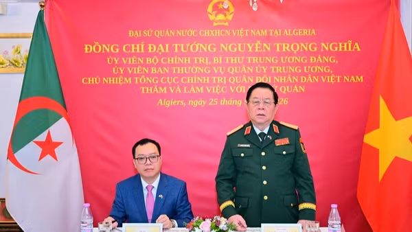 Đại tướng Nguyễn Trọng Nghĩa phát biểu. (Ảnh: Báo Quân đội nhân dân)