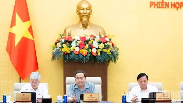 Chủ tịch Quốc hội Trần Thanh Mẫn phát biểu cho ý kiến về các dự thảo Luật, Nghị quyết. (Ảnh: DUY LINH)