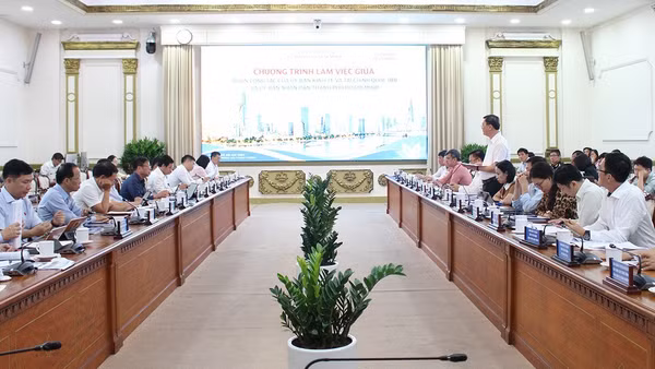 Toàn cảnh buổi làm việc. (Ảnh: Ủy ban nhân dân Thành phố Hồ Chí Minh)