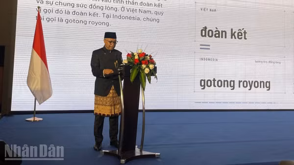 Ông Adam Mulawarman Tugio, Đại sứ đặc mệnh toàn quyền nước Cộng hòa Indonesia tại Việt Nam. (Ảnh: KHẮC KIÊN)