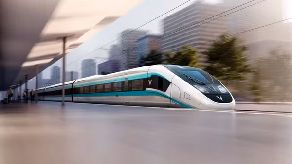 Hình ảnh minh họa thiết kế tàu tốc độ cao của VinSpeed. (Ảnh: Siemens)