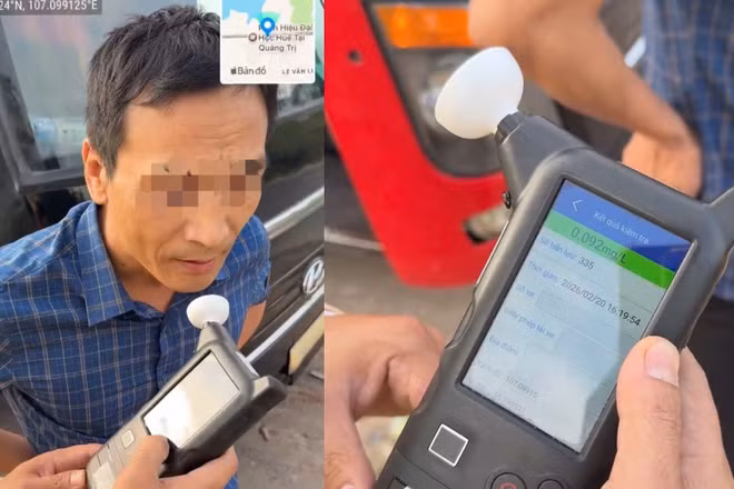 Tài xế Phạm Bá Thắng điều khiển phương tiện khi có nồng độ cồn.
