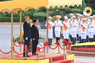 Chủ tịch nước Lương Cường chủ trì Lễ đón Tổng thống Litva thăm chính thức Việt Nam.