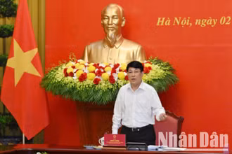 Chủ tịch nước Lương Cường phát biểu kết luận tại phiên họp.