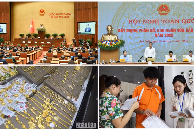 Tin nổi bật ngày 24/4: Bế mạc Kỳ họp thứ nhất, Quốc hội khóa XVI; Giá vàng liên tiếp “lao dốc”; Bắt đầu đăng ký thi tốt nghiệp trung học phổ thông 