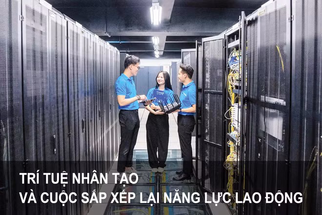 Đội ngũ kỹ sư trẻ của Công ty cổ phần Công nghệ Công nghiệp bưu chính viễn thông (VNPT Technology, Tập đoàn VNPT) nghiên cứu, phát triển sản phẩm và giải pháp công nghệ. (Ảnh: MỸ HÀ)