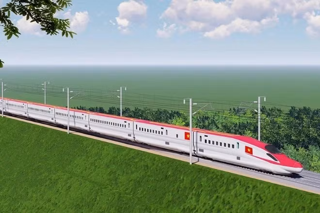 Đường sắt tốc độ cao bắc-nam. (Ảnh: BỘ XÂY DỰNG)