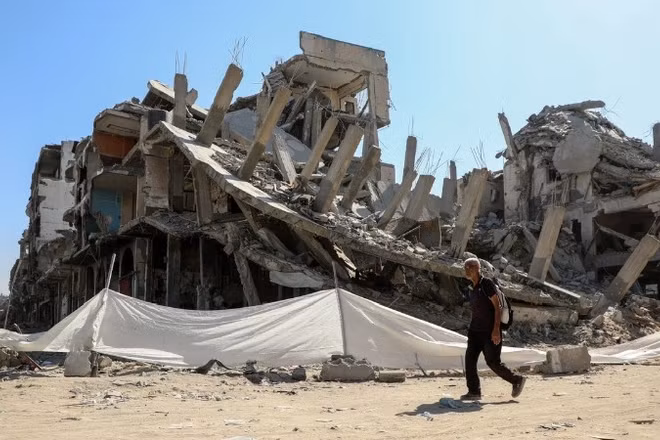 Cảnh đổ nát do xung đột tại Gaza. (Ảnh: THX/TTXVN)