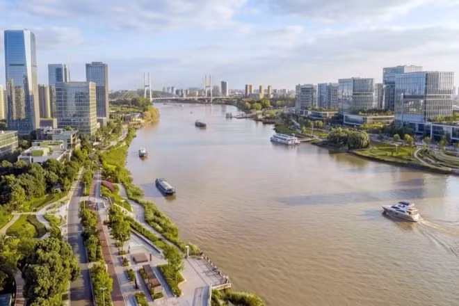 Phối cảnh Trục cảnh quan sông Hồng trên địa bàn Hà Nội khi hoàn thành.