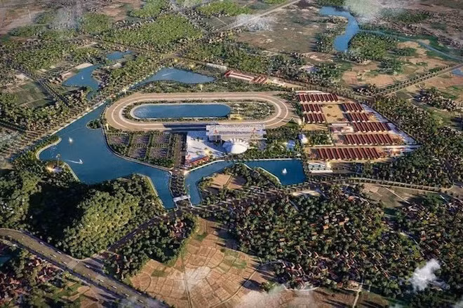 Phối cảnh dự án Tổ hợp vui chơi giải trí đa năng-Trường đua ngựa tại xã Sóc Sơn. (Ảnh: CTV)