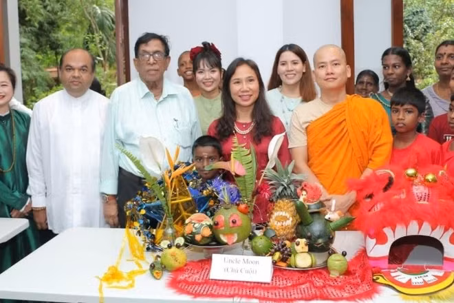 Tết Trung thu Việt Nam đã trở thành một kỷ niệm khó quên với các cháu thiếu nhi Sri Lanka. (Ảnh: Đại sứ quán Việt Nam tại Sri Lanka)