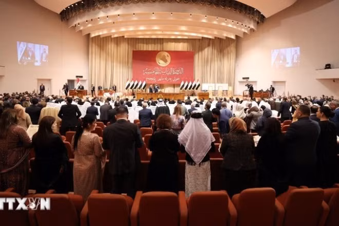 Quang cảnh phiên họp Quốc hội Iraq tại Thủ đô Baghdad. (Ảnh: THX/TTXVN)