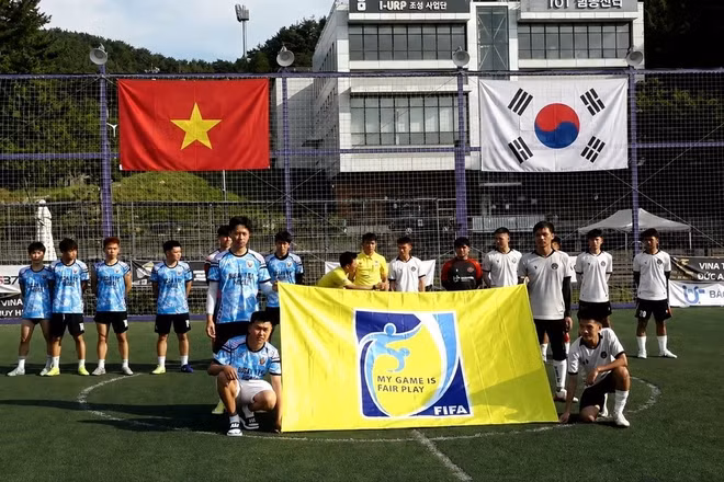 Giải Futsal Doanh nghiệp Busan lần I năm 2026 là hoạt động ý nghĩa hướng tới kỷ niệm 81 năm Ngày Quốc khánh 2/9. (Ảnh: Hiệp hội Doanh nhân và Đầu tư Việt Nam-Hàn Quốc cung cấp)
