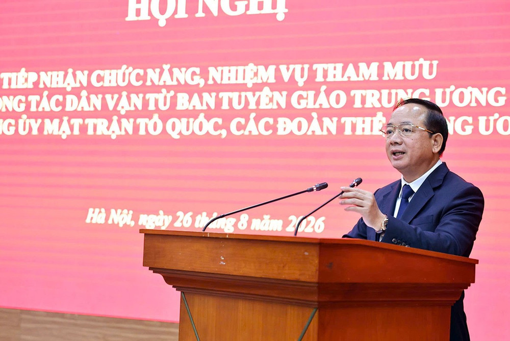 Đồng ch&iacute; Trịnh Văn Quyết ph&aacute;t biểu &yacute; kiến tại hội nghị. (Ảnh: MINH ĐỨC)