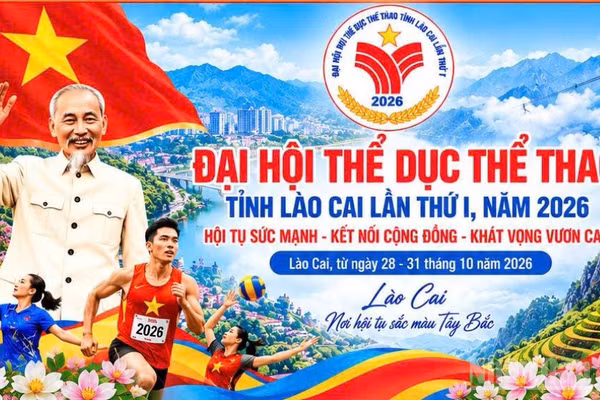 Đại hội Thể dục thể thao tỉnh Lào Cai lần thứ I, năm 2026 dự kiến diễn ra từ ngày 28-31/10. (Ảnh: Ban Tổ chức)