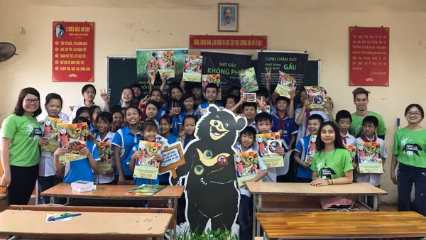 Thời gian qua, nạn nuôi nhốt gấu lấy mật đã giảm mạnh do việc thực hiện có hiệu quả nhiều biện pháp trong đó có đẩy mạnh tuyên truyền, nâng cao nhận thức. (Ảnh: ENV)