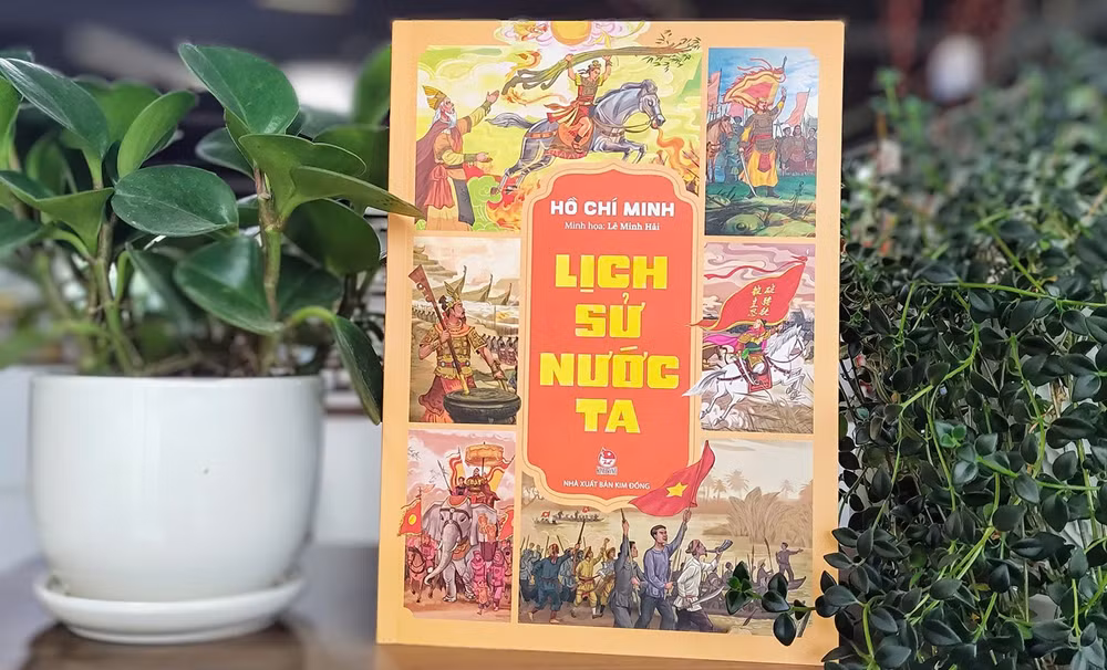 Cuốn sách “Lịch sử nước ta” của Chủ tịch Hồ Chí Minh. (Ảnh: Nhà xuất bản Kim Đồng)