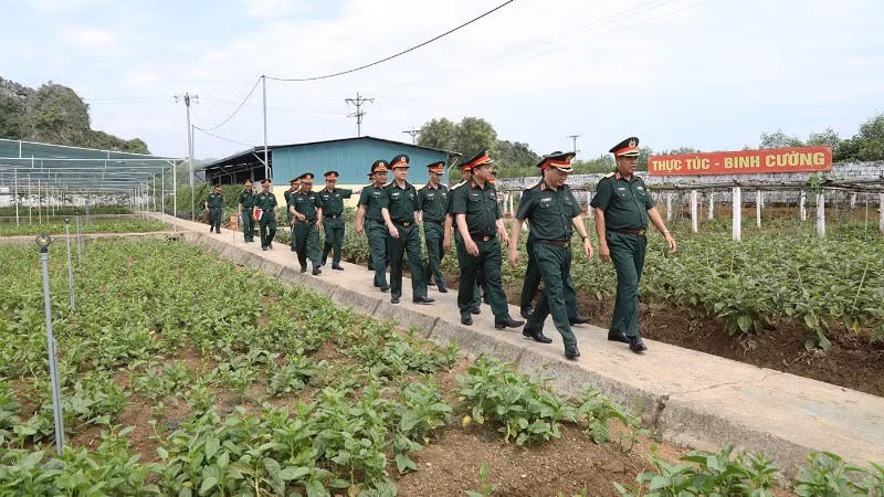 Đoàn công tác kiểm tra công tác quân nhu của Sư đoàn 324, Quân khu 4.
