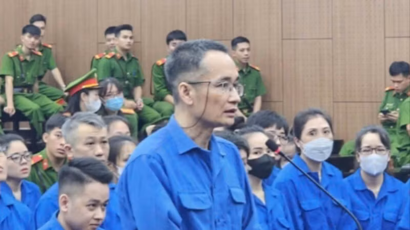 Bị cáo Trần Hồng Tiến tại phiên tòa.