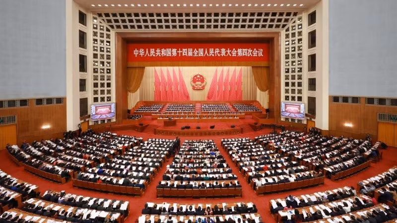 Toàn cảnh phiên khai mạc Kỳ họp. (Ảnh: Tân Hoa xã)