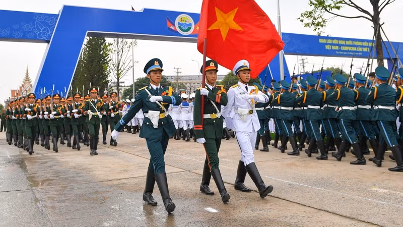 Đội danh dự tại buổi lễ.