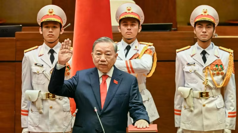Tổng Bí thư Tô Lâm tuyên thệ nhậm chức Chủ tịch nước. (Ảnh: nhandan.vn)
