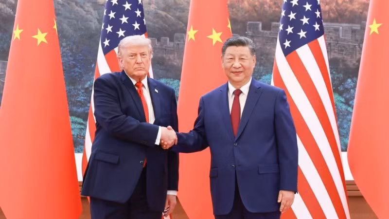 Chủ tịch Trung Quốc Tập Cận Bình và Tổng thống Mỹ Donald Trump. (Ảnh: Tân Hoa xã)