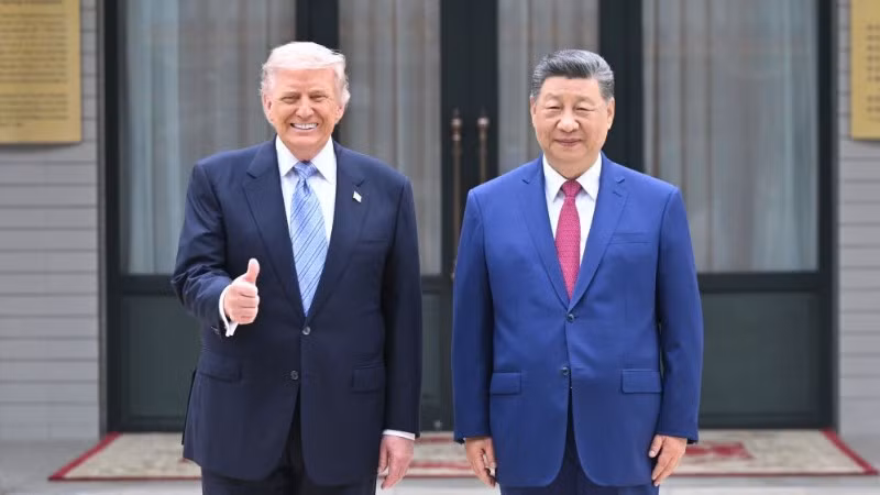 Tổng Bí thư, Chủ tịch Trung Quốc Tập Cận Bình và Tổng thống Mỹ Donald Trump. (Ảnh: Tân Hoa xã)