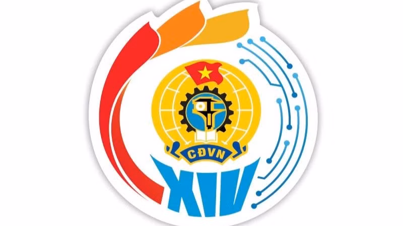 Biểu trưng Đại hội XIV Công đoàn Việt Nam.