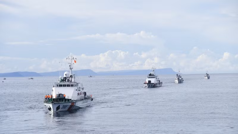 Các tàu Cảnh sát biển sẵn sàng thực hiện nhiệm vụ trong mọi tình huống khi có lệnh...