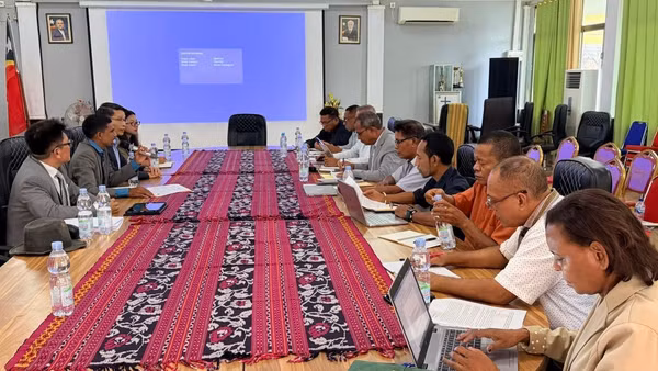 Quang cảnh buổi làm việc. (Ảnh: Đại sứ quán Việt Nam tại Timor-Leste cung cấp)