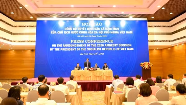 Họp báo công bố Quyết định đặc xá năm 2026 của Chủ tịch nước. (Ảnh: BỘ CÔNG AN)