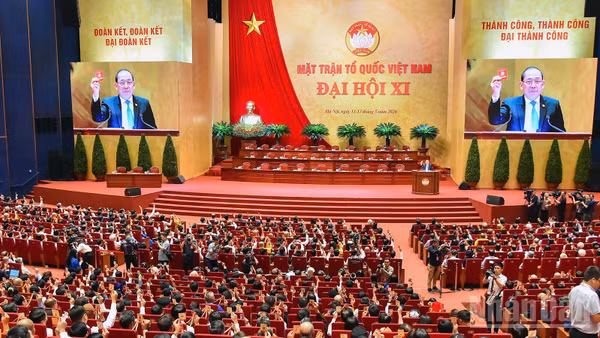Quang cảnh phiên trù bị Đại hội đại biểu toàn quốc Mặt trận Tổ quốc Việt Nam lần thứ XI. (Ảnh: Báo Nhân Dân)