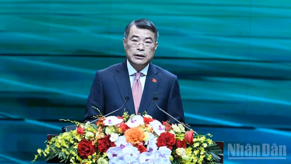 Thủ tướng Chính phủ Lê Minh Hưng phát biểu ý kiến tại Lễ công bố. (Ảnh: TRẦN HẢI)