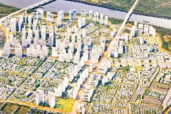 Phối cảnh đô thị Vĩnh Hưng sau cải tạo, chỉnh trang và tái thiết. (Ảnh: Chủ đầu tư)