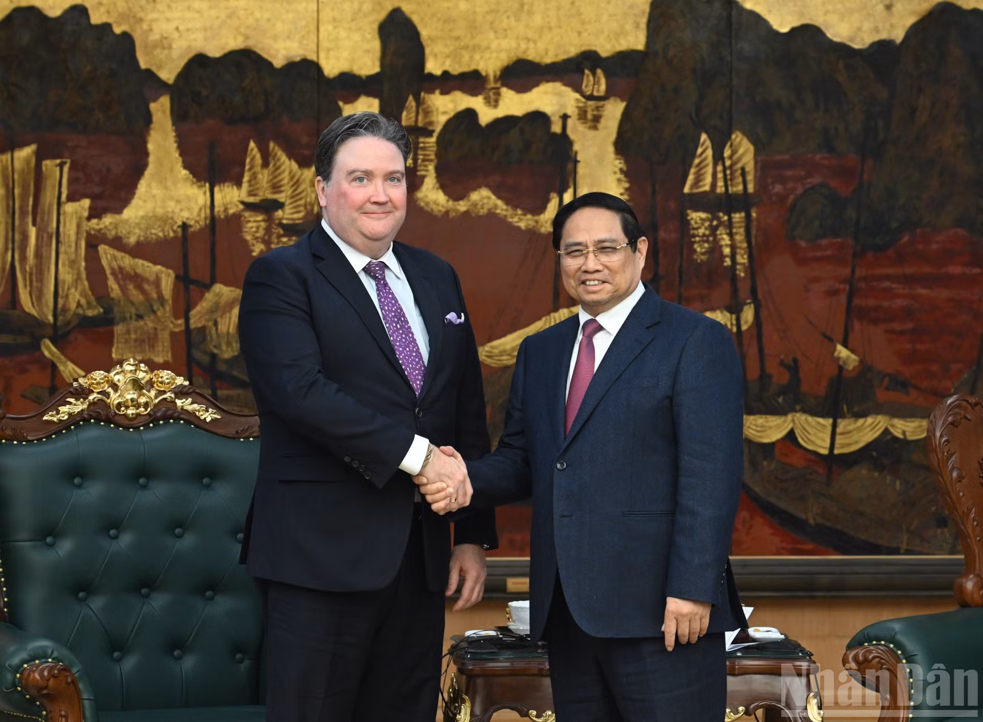 Thủ tướng Phạm Minh Chính và Đại sứ Hoa Kỳ Marc Knapper.