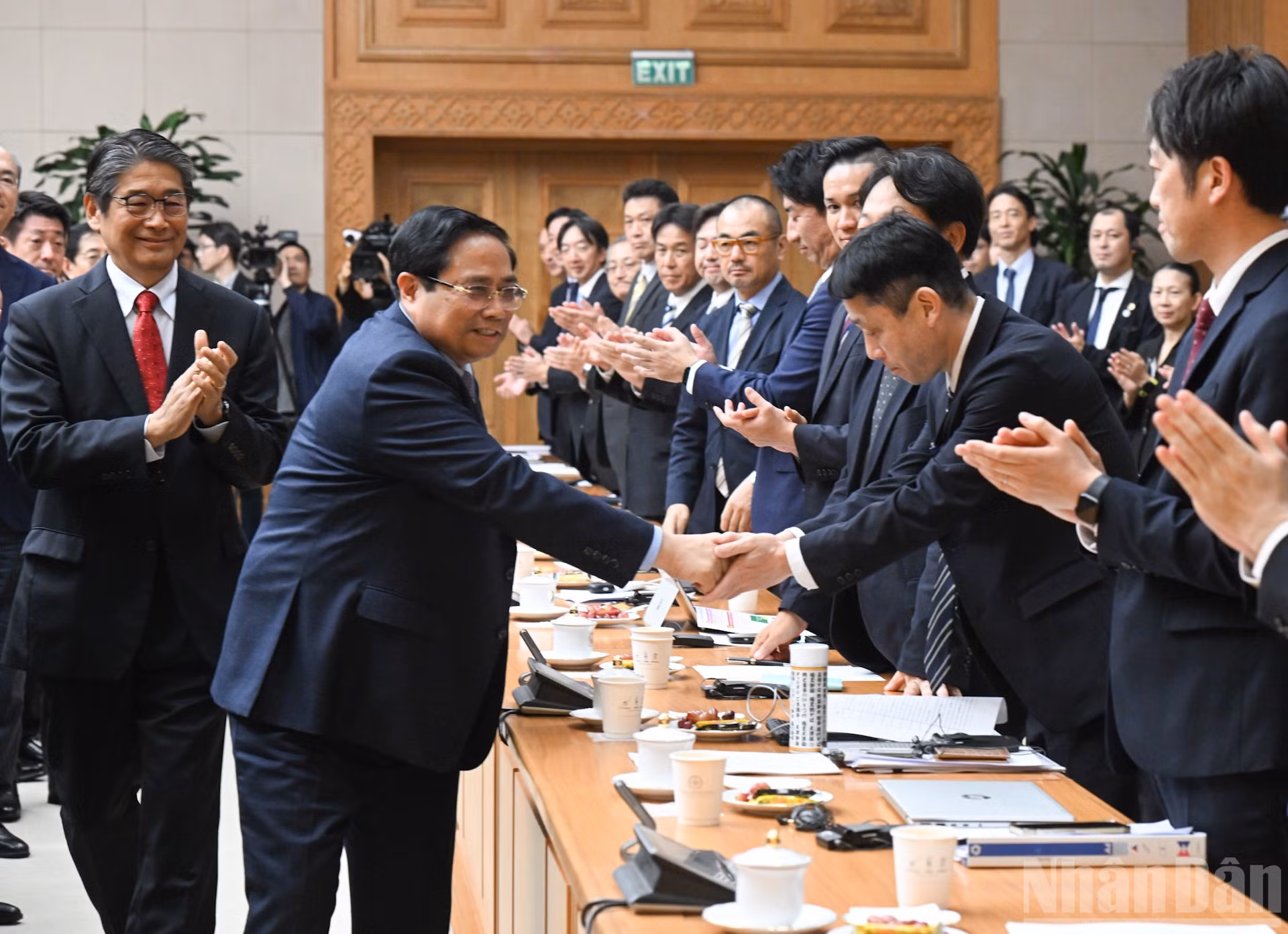 Thủ tướng Phạm Minh Chính với các doanh nghiệp Nhật Bản.